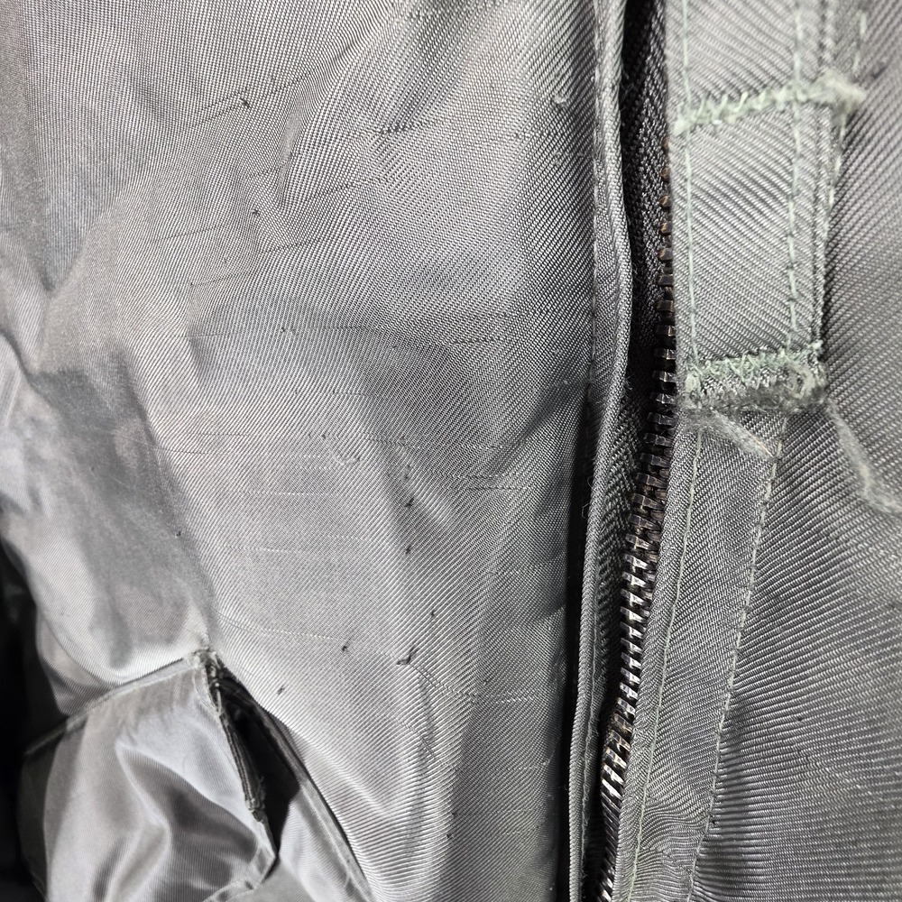 Vintage CWU-45/P Winter Weight Flight Jacket Isratex Inc Green Size Large - Picture 9 of 16